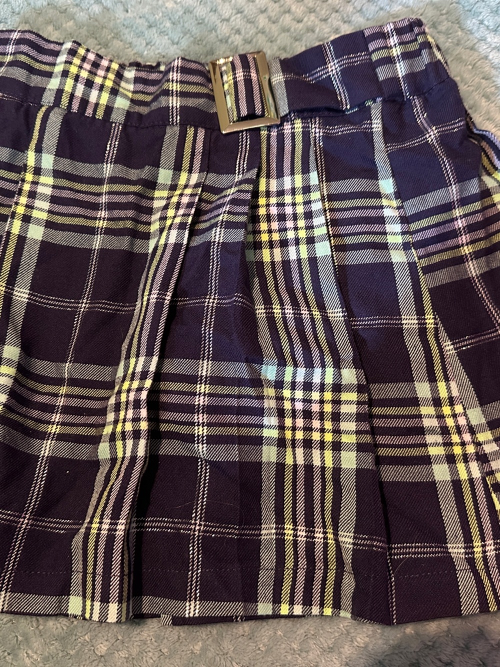 Plaid Girl’s Justice Skort in Navy